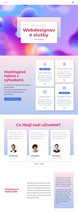 Webový Design S Hostingem – Šablona Stránky HTML