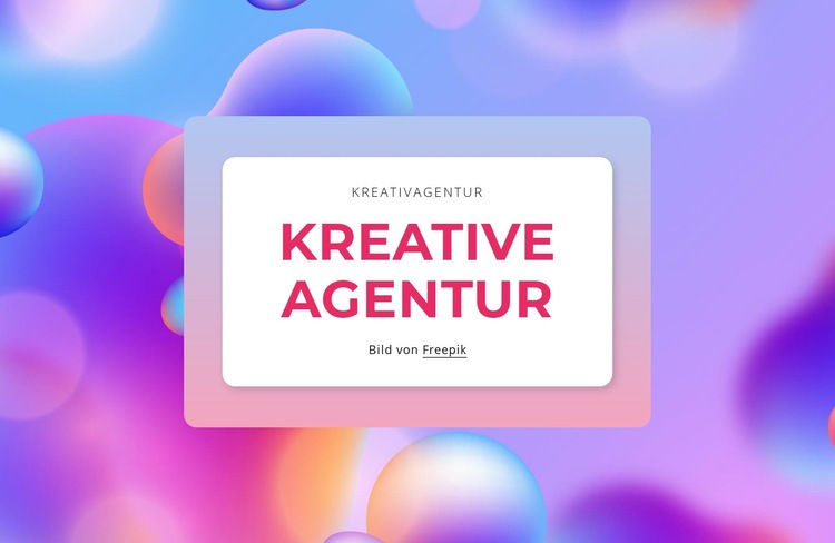 Kreativagenturblock Website design