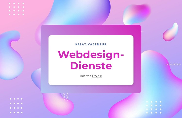 Webdesign-Dienste Landing Page
