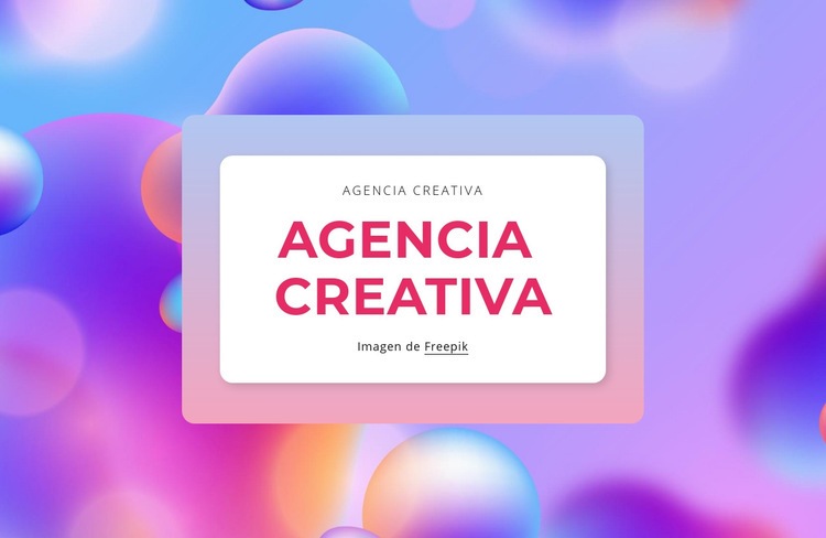 Bloque de agencia creativa Diseño de páginas web