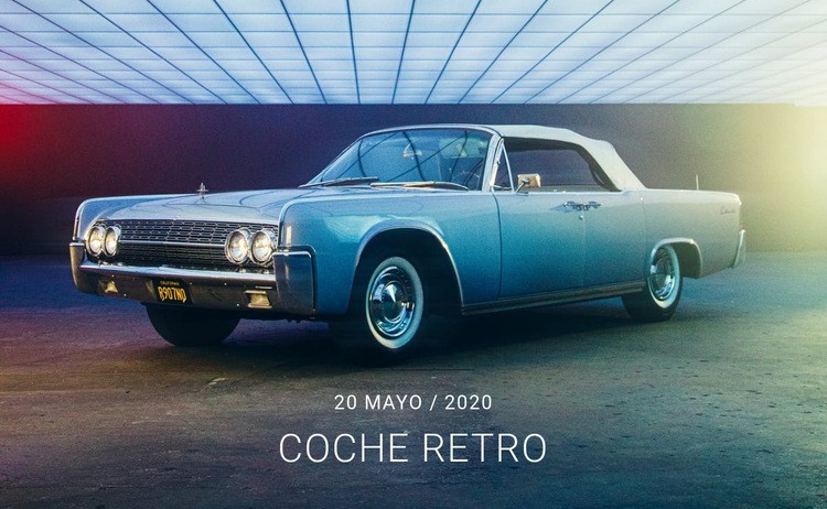 Restauración de coches retro Maqueta de sitio web