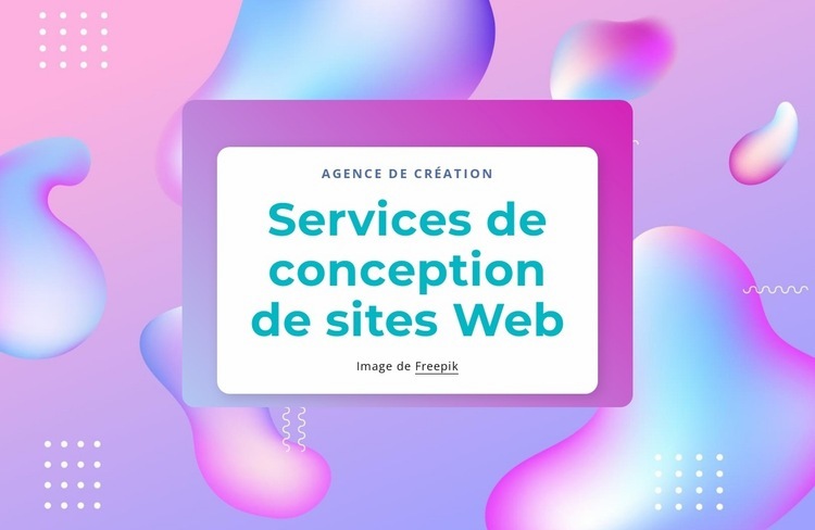 Services de conception de sites Web Conception de site Web