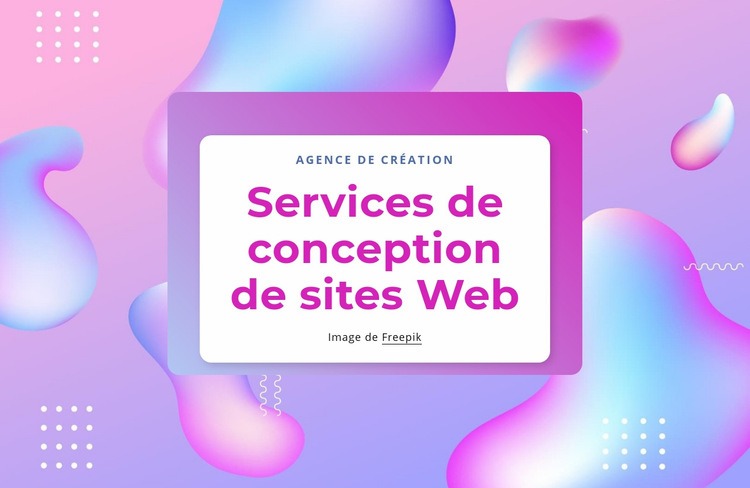 Services de conception de sites Web Page de destination