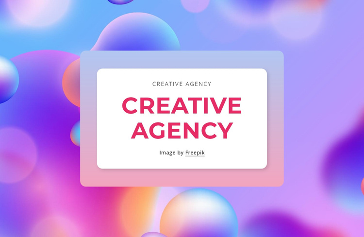 Creative agency block Joomla Page Builder