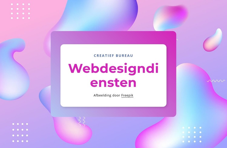 Diensten voor webdesign Sjabloon voor één pagina