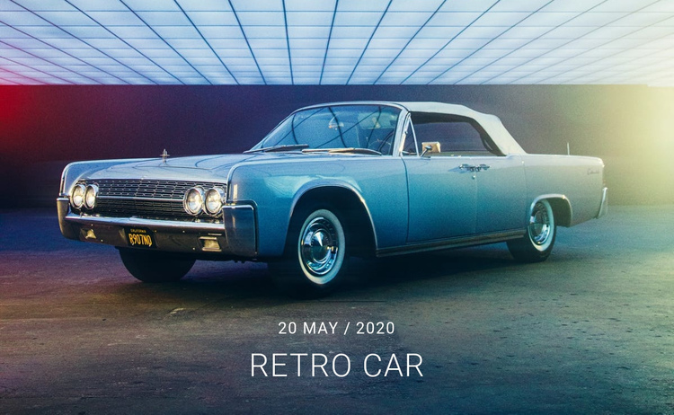 Restoration of retro cars One Page Template