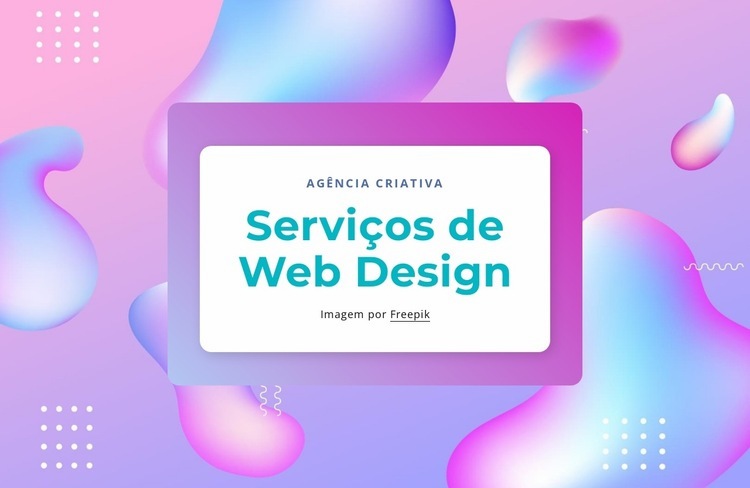 Serviços de web design Design do site