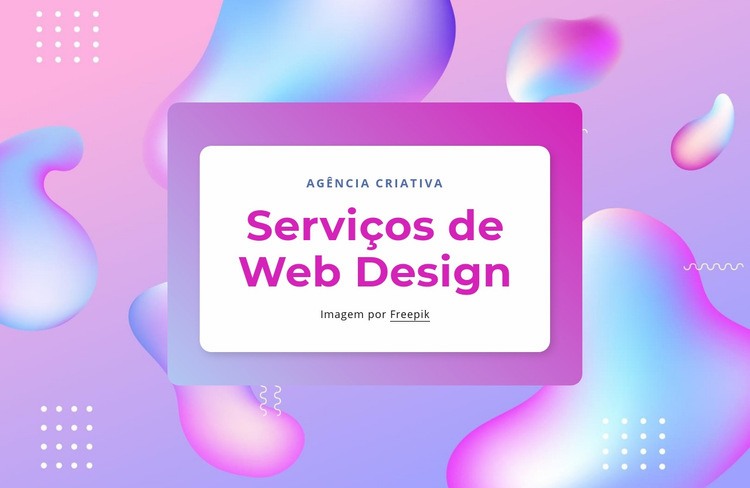 Serviços de web design Maquete do site