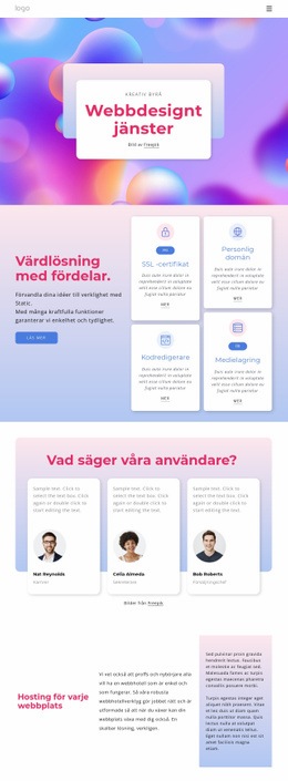 Webbdesign Med Hosting - HTML-Mallkod