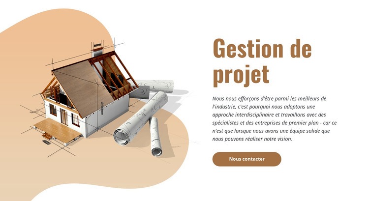 Gestion de projet de construction Maquette de site Web