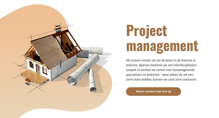 Beheer van bouwprojecten HTML-sjabloon