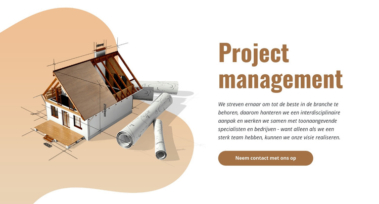 Beheer van bouwprojecten Website sjabloon