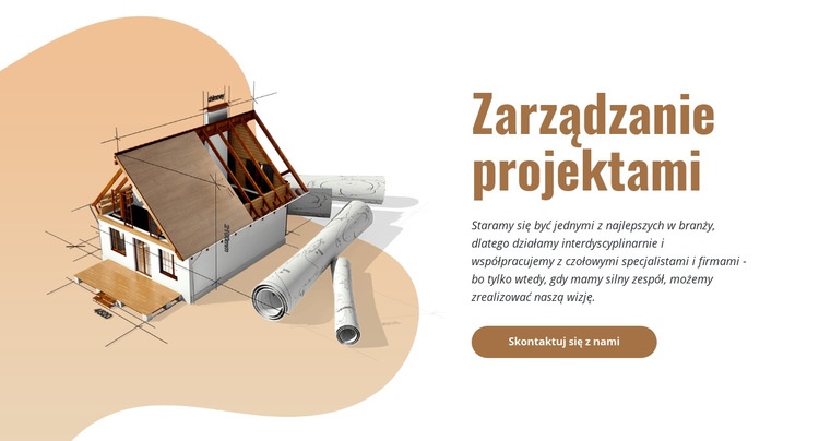 Zarządzanie projektem budowlanym Makieta strony internetowej