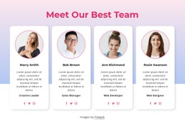 Meet Our Team Block Landing Page Template