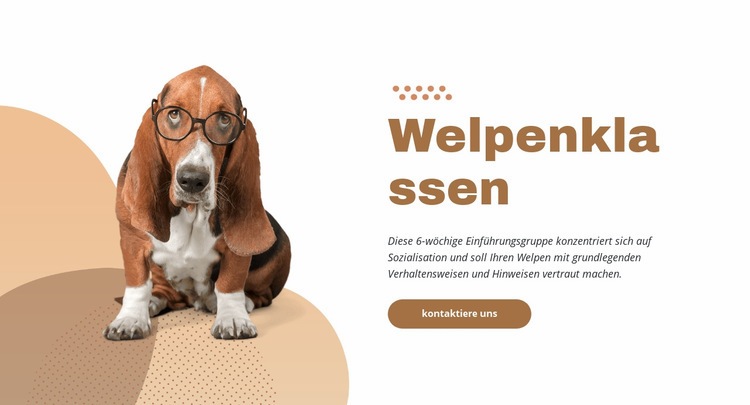 Effektives und einfaches Welpentraining Website Builder-Vorlagen