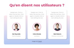 Témoignages Clients Avec Dégradé