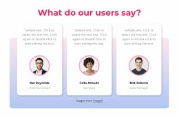 Customer Testimonials With Gradient