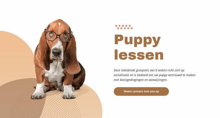 Effectieve en gemakkelijke puppytraining HTML5-sjabloon