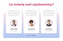 Opinie Klientów Z Gradientem - Najlepsza Makieta Strony Internetowej