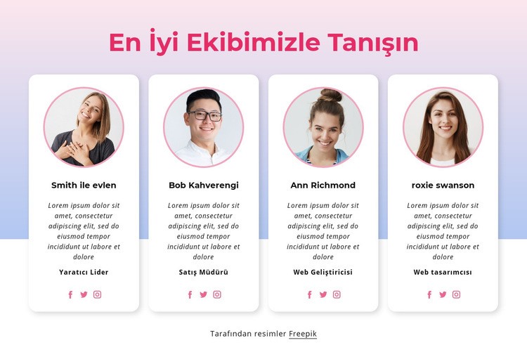 Takım bloğumuzla tanışın Açılış sayfası