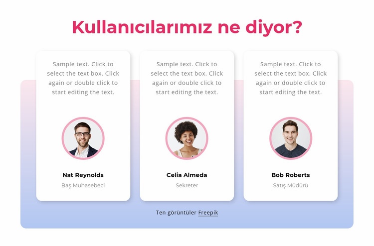 Gradyanlı müşteri referansları Şablon