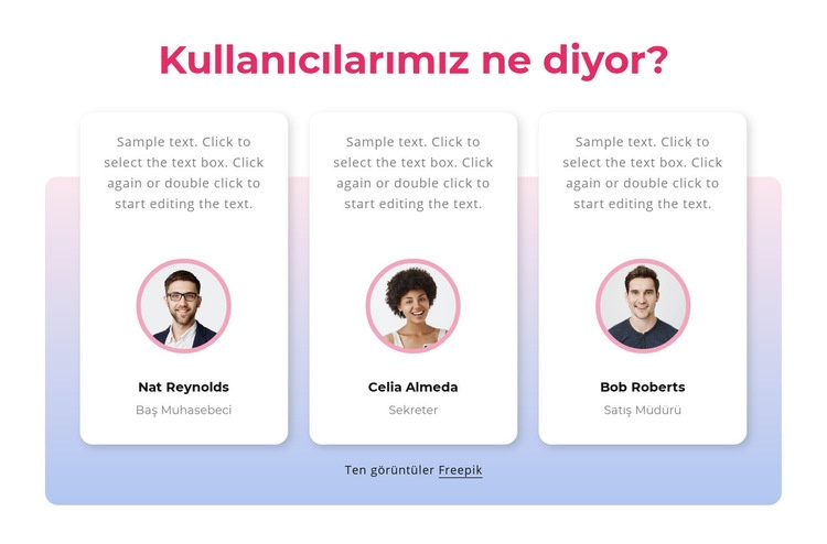 Gradyanlı müşteri referansları Web Sitesi Mockup'ı