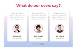 Customer Testimonials With Gradient