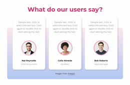 Customer Testimonials With Gradient