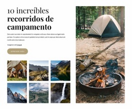 Increíbles Tours De Campamento: Página De Destino HTML5