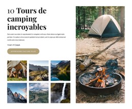Des Excursions De Camping Incroyables Modèle D'Une Seule Page