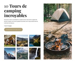 Des Excursions De Camping Incroyables - Modèle De Développement Web