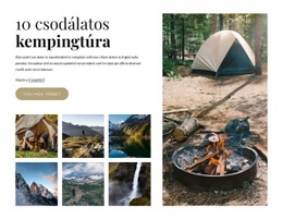 Csodálatos Kempingtúrák - Egyedi Webhelytervezés