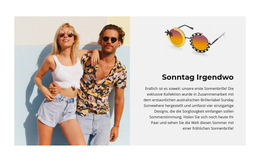 Einzigartige Sonnenbrillenkollektion – Fertiges Website-Design