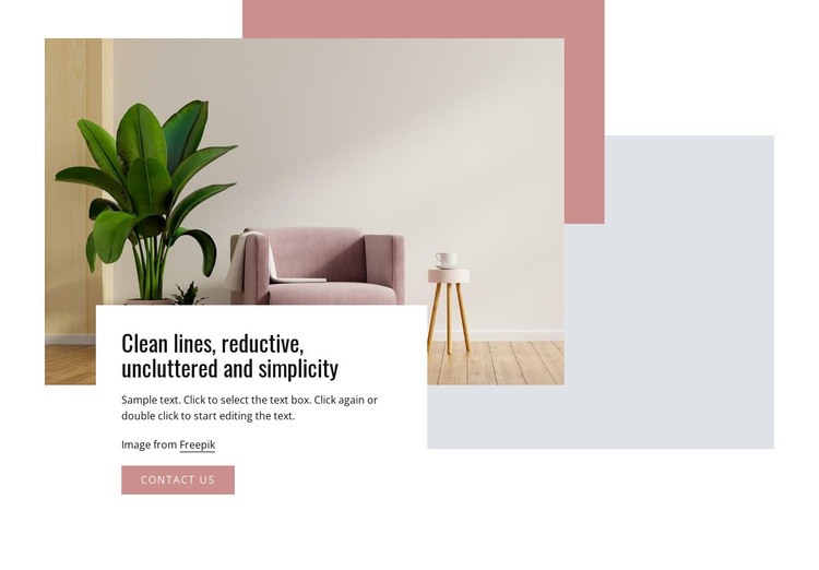 Clean lines and simplicity Elementor Template Alternative