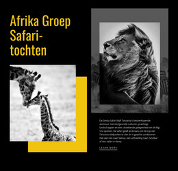 HTML-Site Voor Safari Reizen