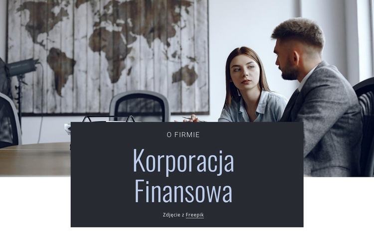 Korporacja finansowa Szablony do tworzenia witryn internetowych