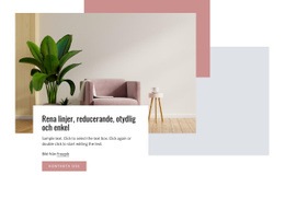 Webbplatsdesign För Rena Linjer Och Enkelhet