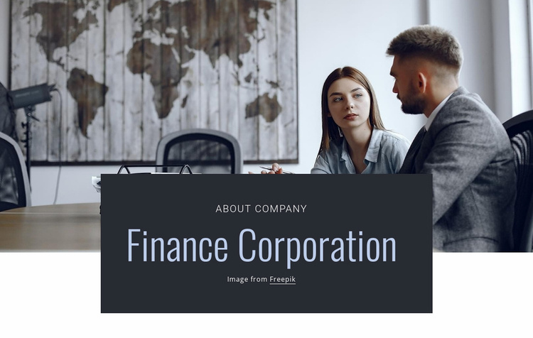 Finance corporation Landing Page