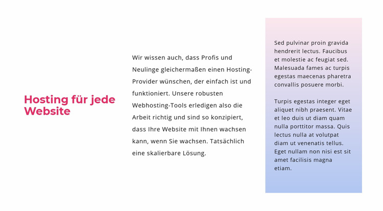 Text mit Farbverlauf Joomla Vorlage