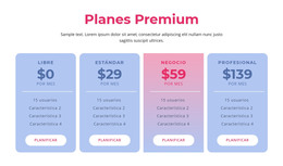 Planes De Hosting Premium: Página De Destino HTML