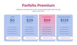 Forfaits D'Hébergement Premium