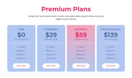 Premium hosting plans - Template by Nicepage