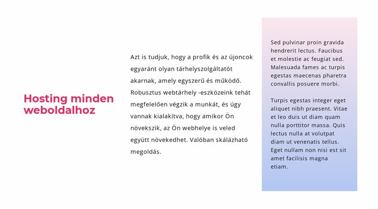 Szöveg színátmenettel HTML Sablon