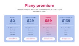 Plany Hostingowe Premium - Prosty Szablon HTML5