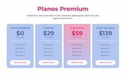 Modelo De Design Gratuito Para Planos De Hospedagem Premium