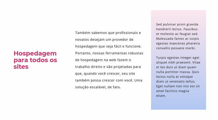 Texto com gradiente Modelo HTML5