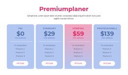 Premium Värdplaner - Modern Webbplatsdesign