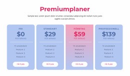 Premium Värdplaner - HTML-Målsida