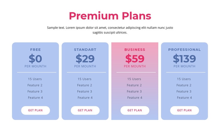 Premium hosting plans Webflow Template Alternative