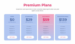 Premium Hosting Plans - HTML Landing Page